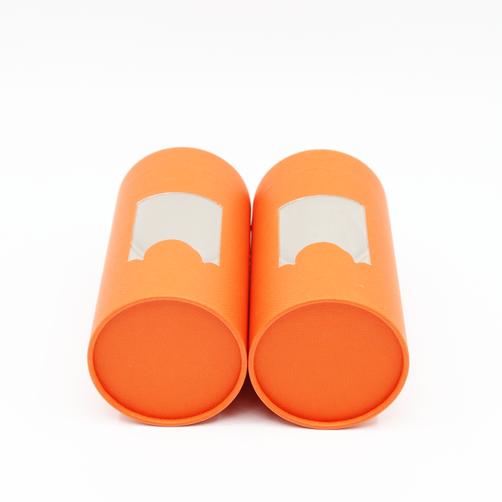 Embalagem de roupas personalizadas ecológicas, caixa de cilindro de papelão, tubo de papel com janela para camisetas, roupas íntimas, meias, toalha