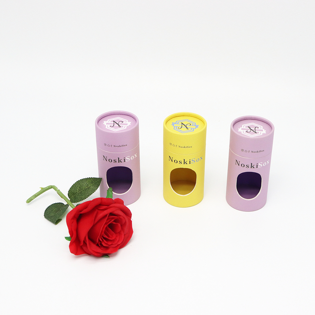 Embalagem de roupas personalizadas ecológicas, caixa de cilindro de papelão, tubo de papel com janela