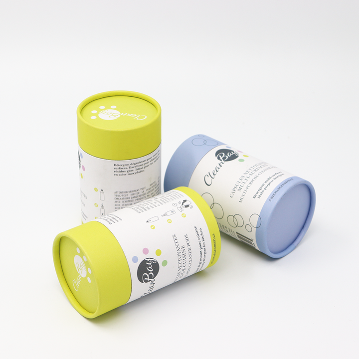 Tubo de papel feito sob encomenda amigável da caixa do cilindro do cartão do limpador de Eco que empacota para o detergente de múltiplos propósitos de Windows das mobílias