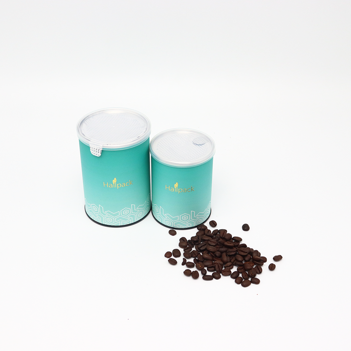 O pacote de papel amigável do produto comestível de Eco do projeto personalizado fácil descasca fora do tubo de papel da selagem do metal que empacota para o chá do café das porcas