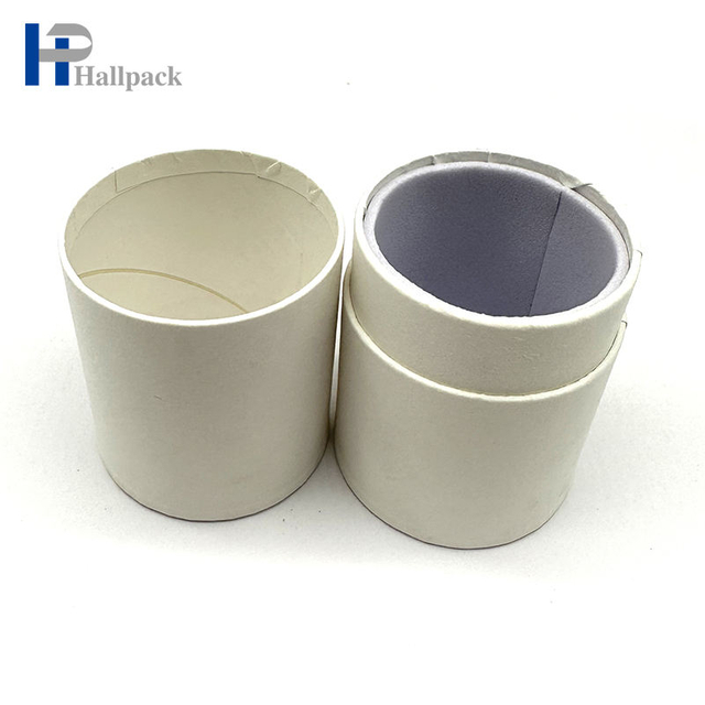 Embalagem cosmética personalizada tubo de papel branco de papelão Kraft reciclado