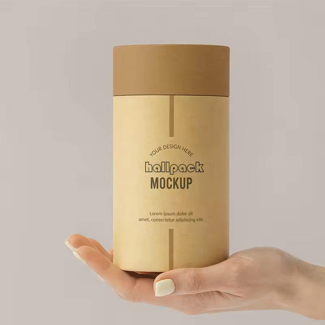 Tubo de papel Kraft personalizado 100% ecologicamente correto para embalagem de alimentos, folha, chá, flor, tubo de embalagem de chá