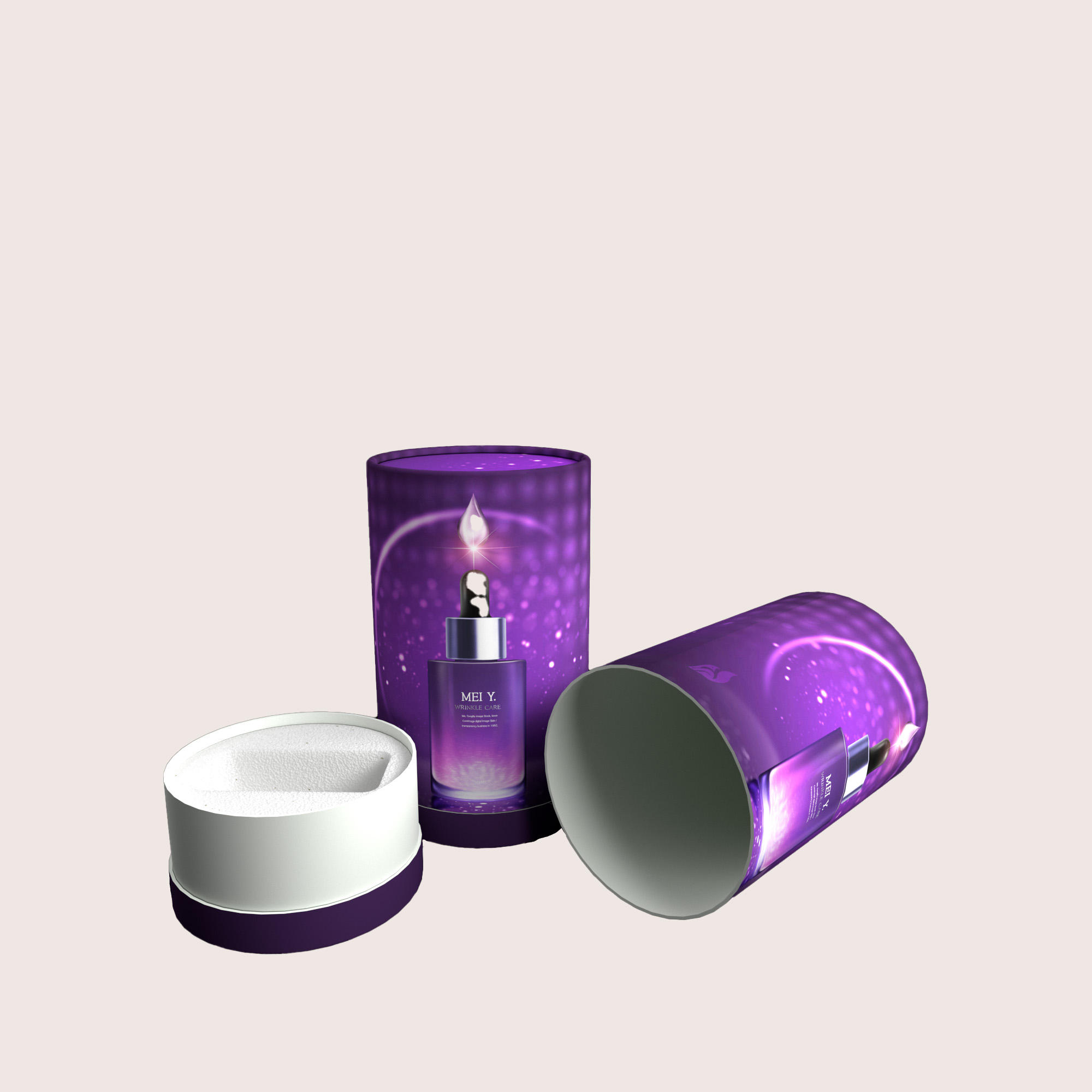 Tubo de caixa de papel kraft ecológico de alta qualidade, embalagem de cosméticos, tubo de embalagem para envio de alimentos, tubo de papel