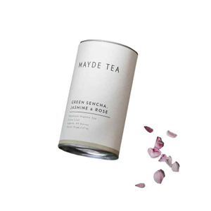 Caixa de tubo redondo com design personalizado de alta qualidade, recipiente de chá de papel