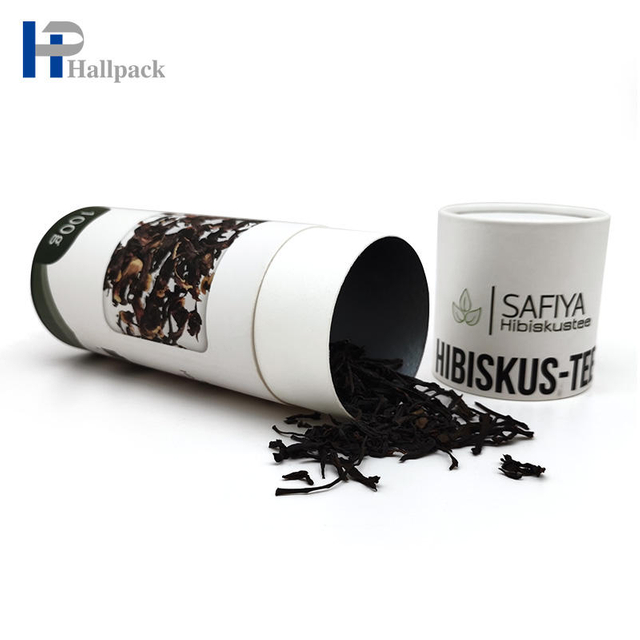 Etiqueta personalizada, tubo de papel, chá, comida, tubo de papel, embalagem