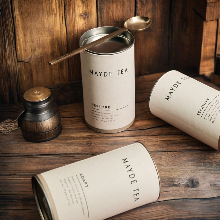 Caixa de tubo redondo com design personalizado de alta qualidade, recipiente de chá de papel