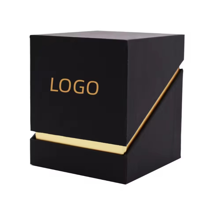 Caixa de papel pequena luxuosa do favor do brilho da caixa de papel dos doces do casamento com laminação fosca da folha de ouro