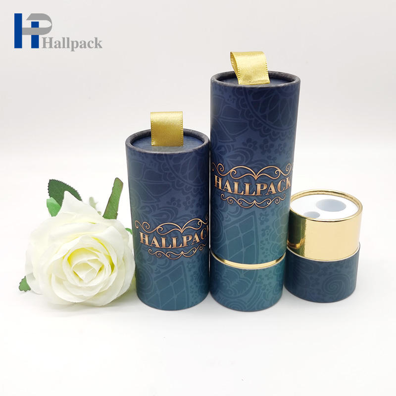 Tubo cosmético amigável do papel da garrafa de óleo essencial do tubo de papel da cópia a cores de Eco