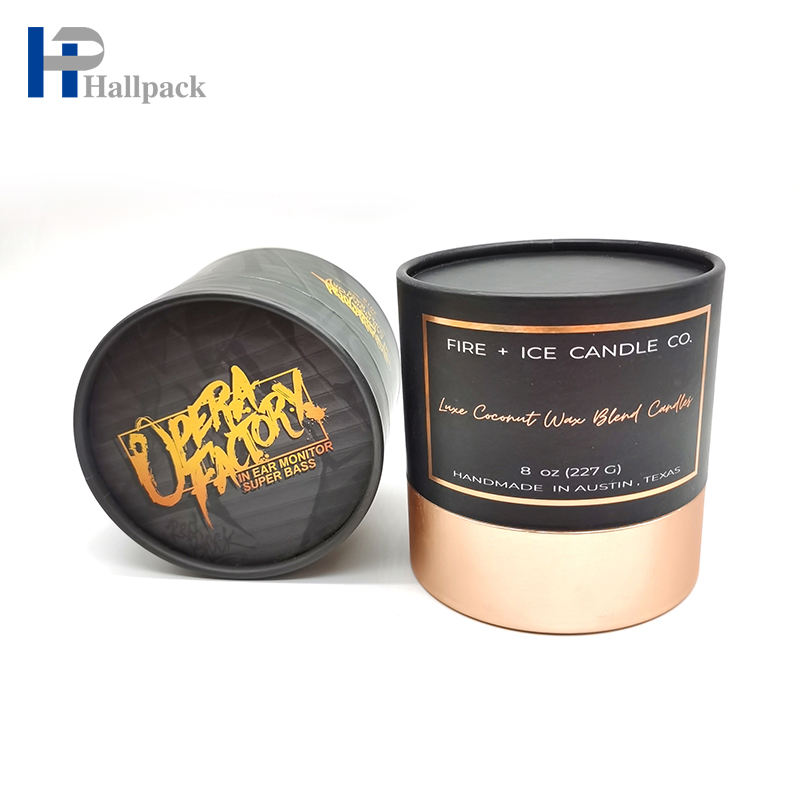 Kraft redondo com cartão sintético em relevo e papel artesanal para tubo de papel cartão cosmético