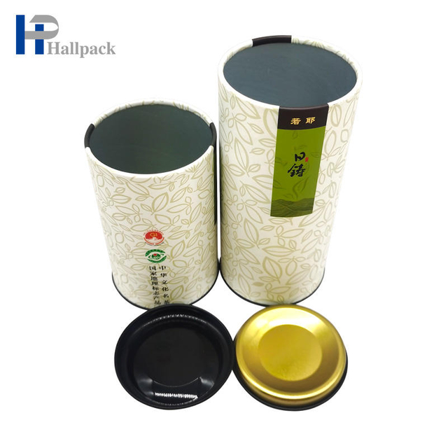 Tubo de papel de papelão Tubo de papel para conservas de alimentos com tampa de metal