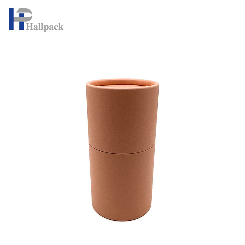 Tubos de papel com fundo de ferro com tampa interna de rasgo fácil, tubo de embalagem de alimentos para chá e café reciclado