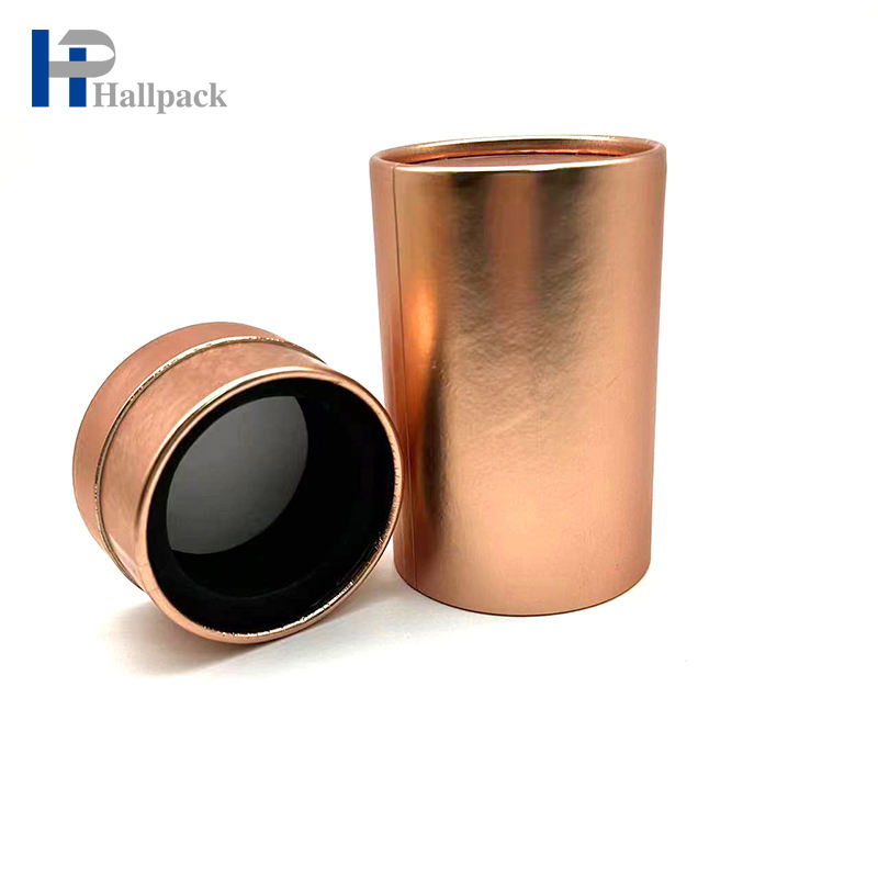 Venda quente Eco amigável tubo de papel reciclável personalizado Rose Gold Paper Tube