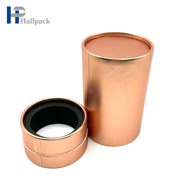 Venda quente Eco amigável tubo de papel reciclável personalizado Rose Gold Paper Tube