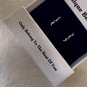 Embalagem de presente para gavetas deslizantes de luva rígida com gaveta Jewelry Box for Earrings Anéis