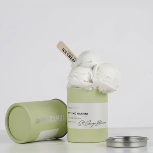 Embalagem de tubo de papel impresso digital para recipientes de sorvete eco amigável