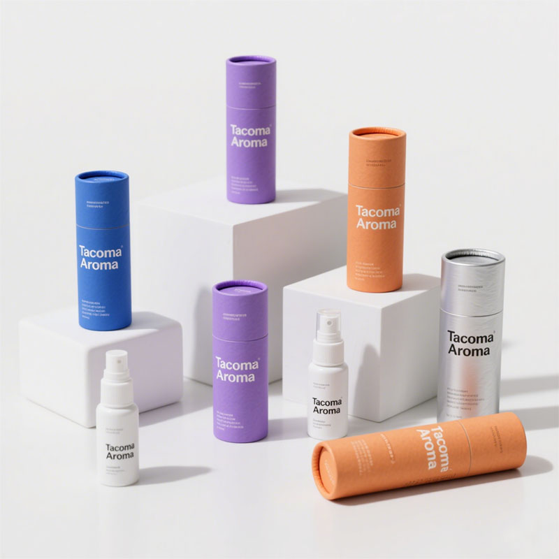 Embalagem de tubo de papel de design personalizado e ecológico para garrafa de perfume