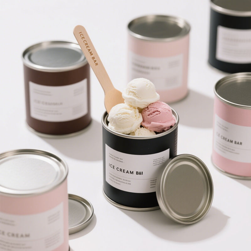 Lata de reciclagem reciclável para nozes de grãos de café com lanche