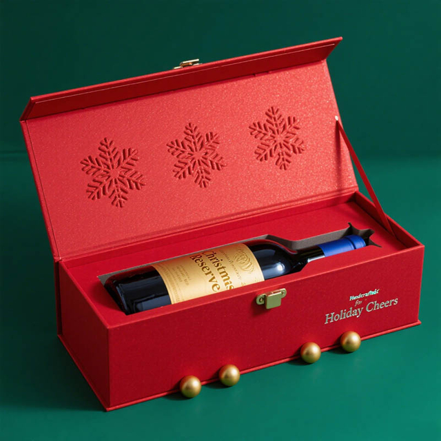 Material reciclável Kraft Christmas Presente de casamento Caixas de embalagem de perfume de vinho