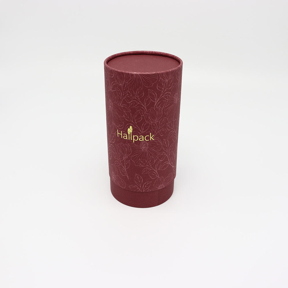 Cartão Kraft reciclável para caixas de tubo de embalagem de camisetas de armazenamento biodegradável redondo papel artesanal em relevo