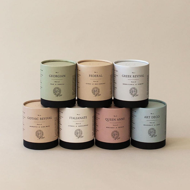 Tubo de embalagem de papel kraft vazio personalizado, feito à mão, vela de cera de soja, cilindro, caixa de tubo redondo de papel de luxo para velas