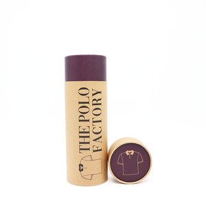 Embalagem de roupas ecológicas personalizadas de luxo, caixa de cilindro de papel kraft, embalagem de tubo de papel para roupas íntimas, meias, toalhas, camisetas