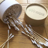 Pacote redondo da caixa do tubo empacotado cartão cosmético feito sob encomenda biodegradável para botões de algodão de bambu
