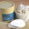 Pacote de caixa de tubo redondo embalado em papelão cosmético personalizado biodegradável para almofadas de limpeza de algodão de bambu