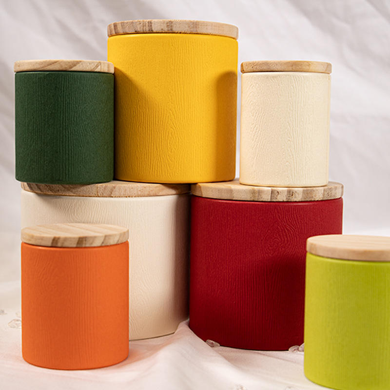 Cilindro de madeira biodegradável do chá da tampa do produto comestível que empacota o tubo redondo do papel de embalagem do café