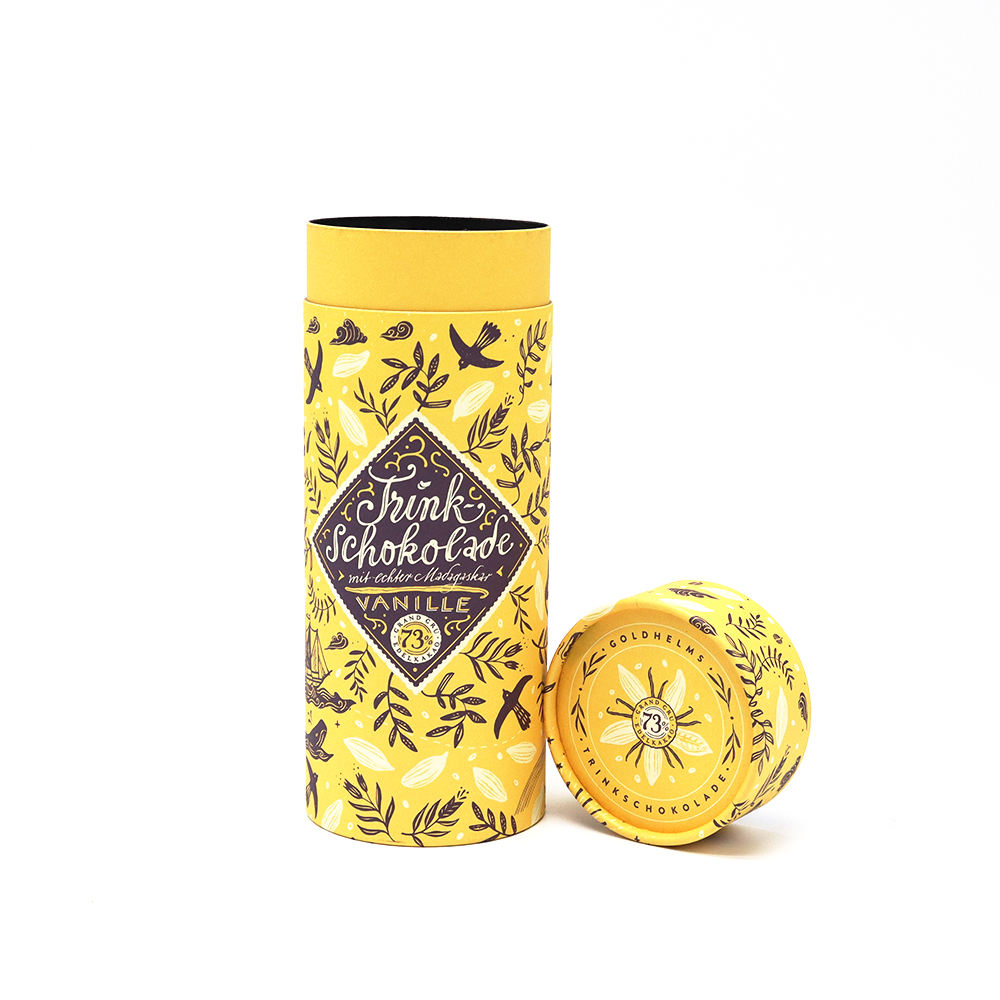 Cilindro ecológico biodegradável, papelão de qualidade alimentar, chá, açúcar, café, tubo, embalagem, cilindro de papel para chá solto