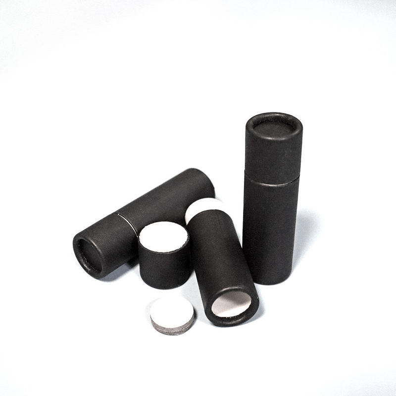 Tubos de lipbalm de papel desodorante preto de 5ml com preço baixo
