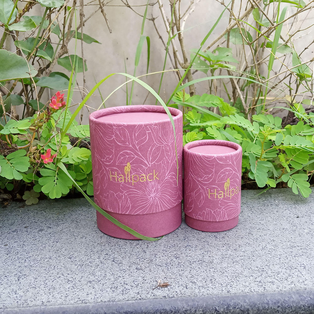 Tubo de papel de chá de vela preta 100% reciclado, tubo de embalagem redondo de papelão com tamanho personalizado