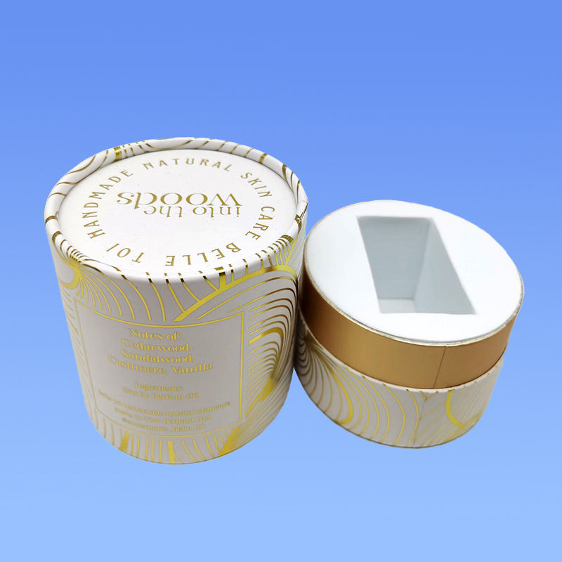 Tubo de papel para cosméticos Solução de embalagem durável Cilindro de tubo de pacote de papel cosmético biodegradável personalizado natural ecológico