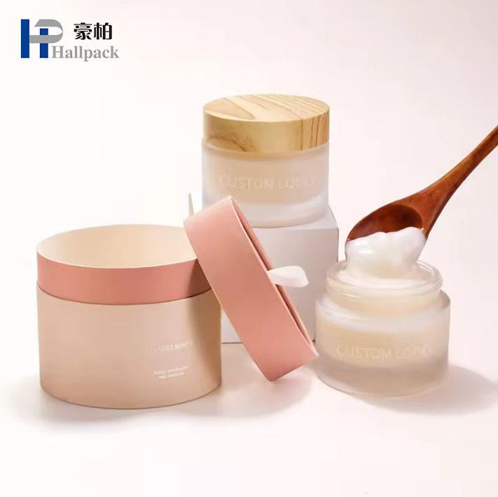 Amostra grátis novo material rosa doce skincare cilindro cosmético caixa de embalagem redonda recipiente papelão prink tubo de papel cosmético