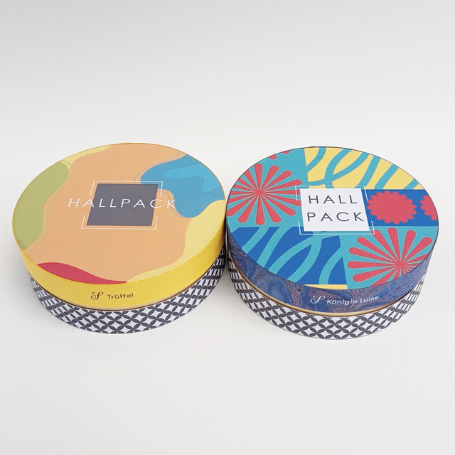 Material reciclado biodegradável impressão personalizada Kraft papelão duro cilindro tubo de papel embalagem logotipo Hallpack