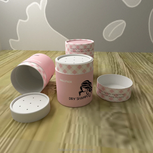 Tubo de peneira de papel para shampoo em pó, folha de alumínio interna, papel kraft, recipiente cosmético reciclável, 1 peça