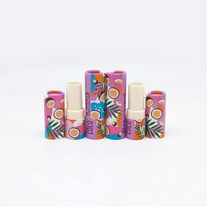 Mini bálsamo labial torcido push up tubo de papel 3,5g recipiente desodorante resistente a óleo