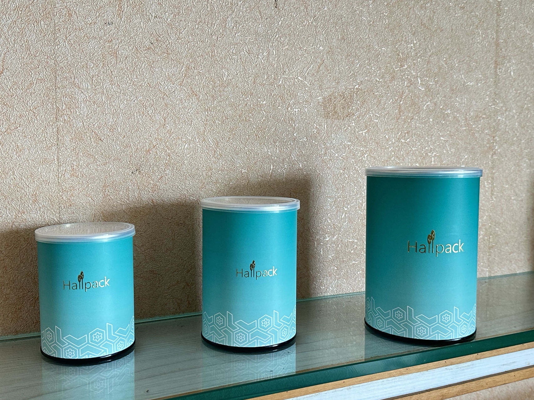 Design de marca ecológico personalizado, cilindro de rasgo fácil, embalagem de papel com tampa de plástico Kraft, tubo de papel personalizado