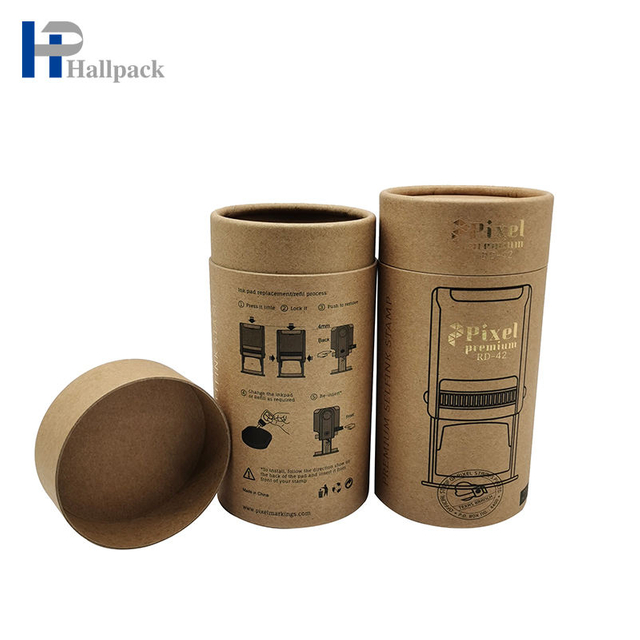 Personalize o tubo de papelão decorativo do tubo do papel de embalagem do selo da embalagem biodegradável