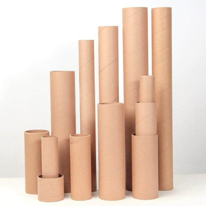 Tubo de caixa de papel kraft marrom ecológico de alta qualidade, personalizado, envio branco, embalagem de tubo de papel artesanal