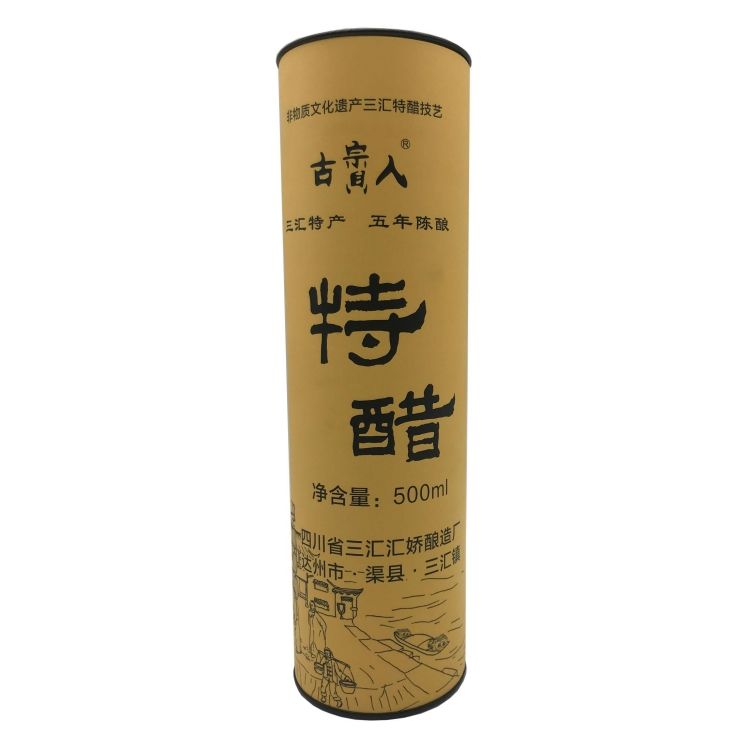 Embalagem de tubo de papel redondo de qualidade alimentar Venda direta da fábrica Chá Todo o papel artesanal Papel Kraft Ecológico OEM Cor personalizada Aceita