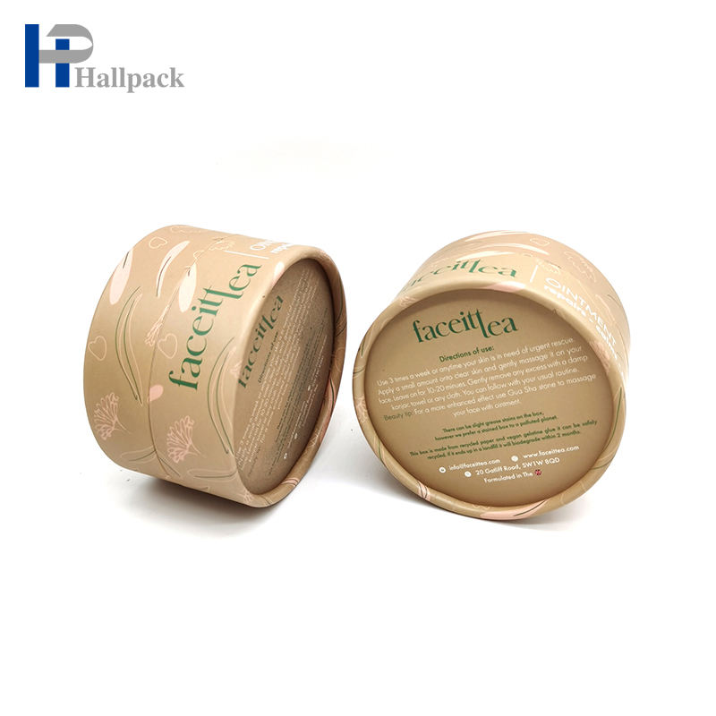 Tubos de embalagem de papel cosmético blush personalizado, recipientes de base cilíndrica, bolo de perfume, número do modelo, tubo de embalagem de papel