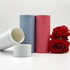 Caixa de garrafa redonda de cilindro de papelão reciclável com tampa Pacote de tubo de papel kraft embalagem de papelão padrão de cosméticos