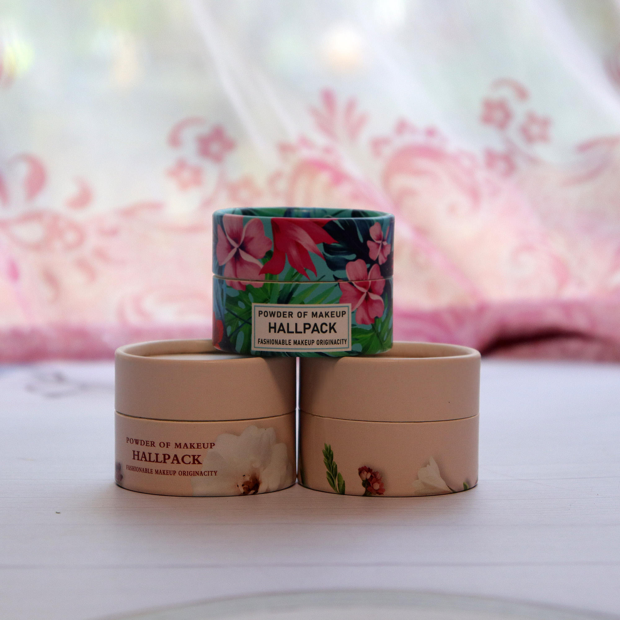 Personalize tubos de papel de qualidade alimentar com peneira Eco-Safe para cilindro de embalagem de pó corporal