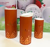 Hallpack Hand Make Embalagem de cilindro de papel para caixa de tubo redondo com tampa de plástico biodegradável