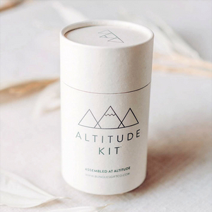 Caixa de cilindro de papel kraft artesanal personalizada para óleo de perfume, vela, óleos essenciais, uso de tubo de papel de embalagem