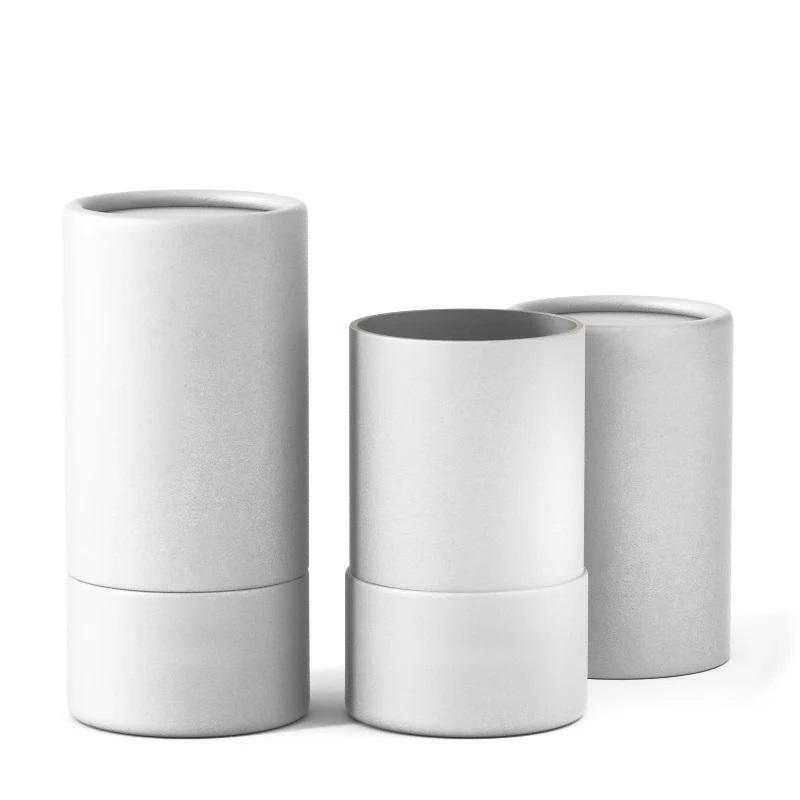 Tubo Kraft branco fosco de tamanho diferente que empacota o tubo de papel de perfume de vela de óleos essenciais