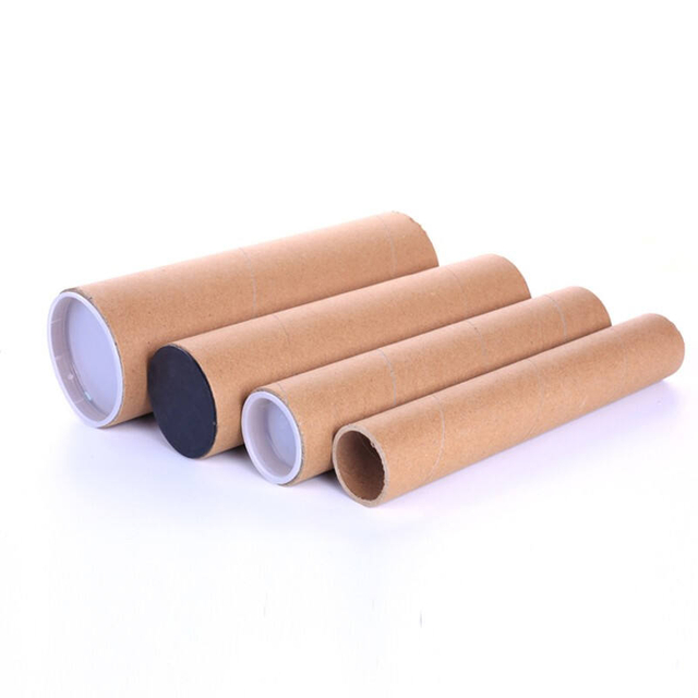 Estoque Kraft/embalagem em tubo de pôster A3 feito em papel especial com tampa de plástico