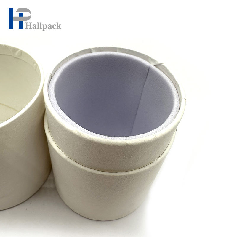 Embalagem cosmética personalizada tubo de papel branco de papelão Kraft reciclado