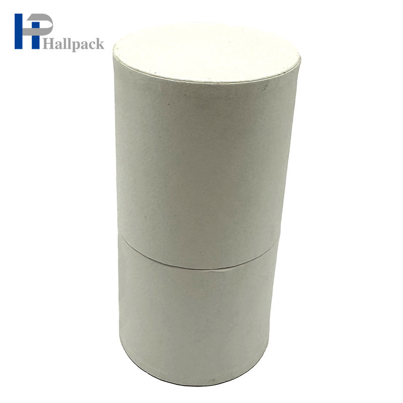 Embalagem cosmética personalizada tubo de papel branco de papelão Kraft reciclado