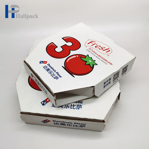 Caixa de papel de papelão com design de caixa de pizza personalizada de produto comestível de todos os tamanhos